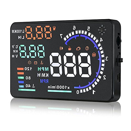 Awesome Windshield (HUD) Head Up Display - RPM MPH Fuel and More!