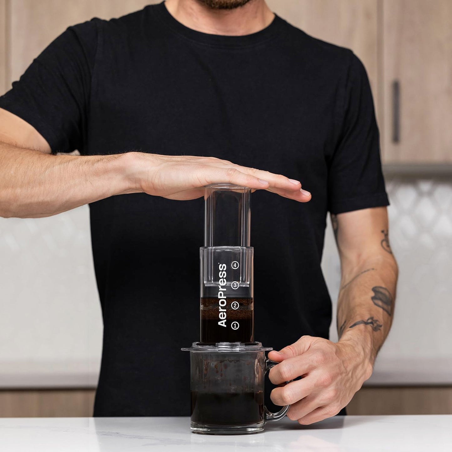 Aeropress Coffee Press – 3 in 1 brew method: French Press, Pourover, Espresso