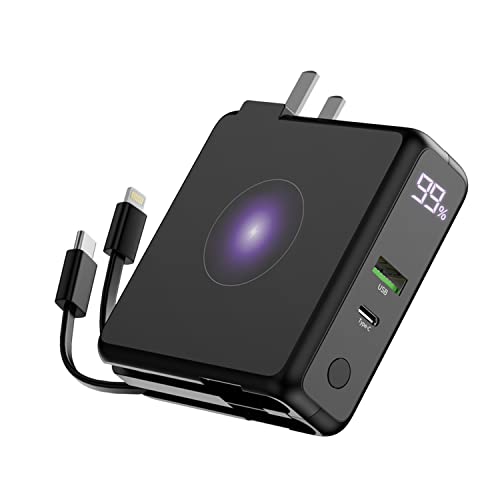 Universal Portable Charger With Its Own Built In Cables