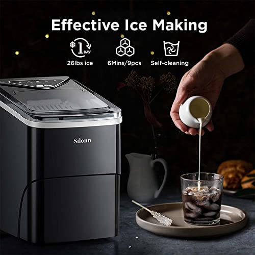 Luxury Ice Maker | 9 Cubes in 6 Mins | Self-Cleaning